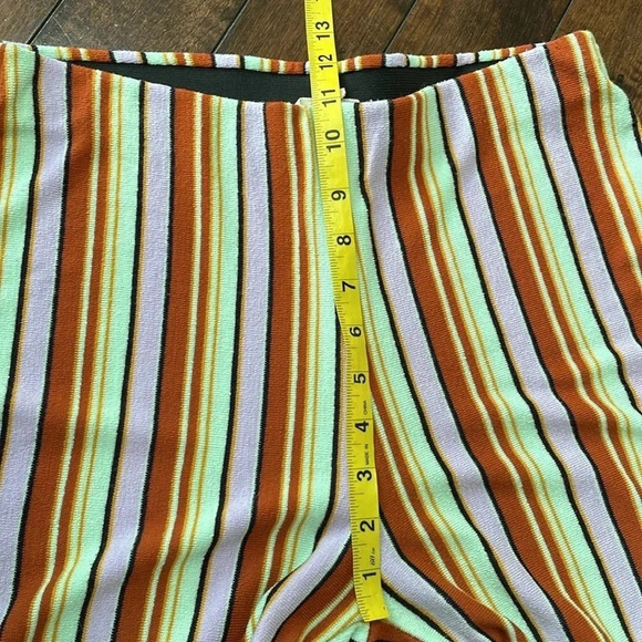 Urban Outfitters Silent + Noise Striped Knit Pants Women’s Size M Cropped Retro - Picture 6 of 12